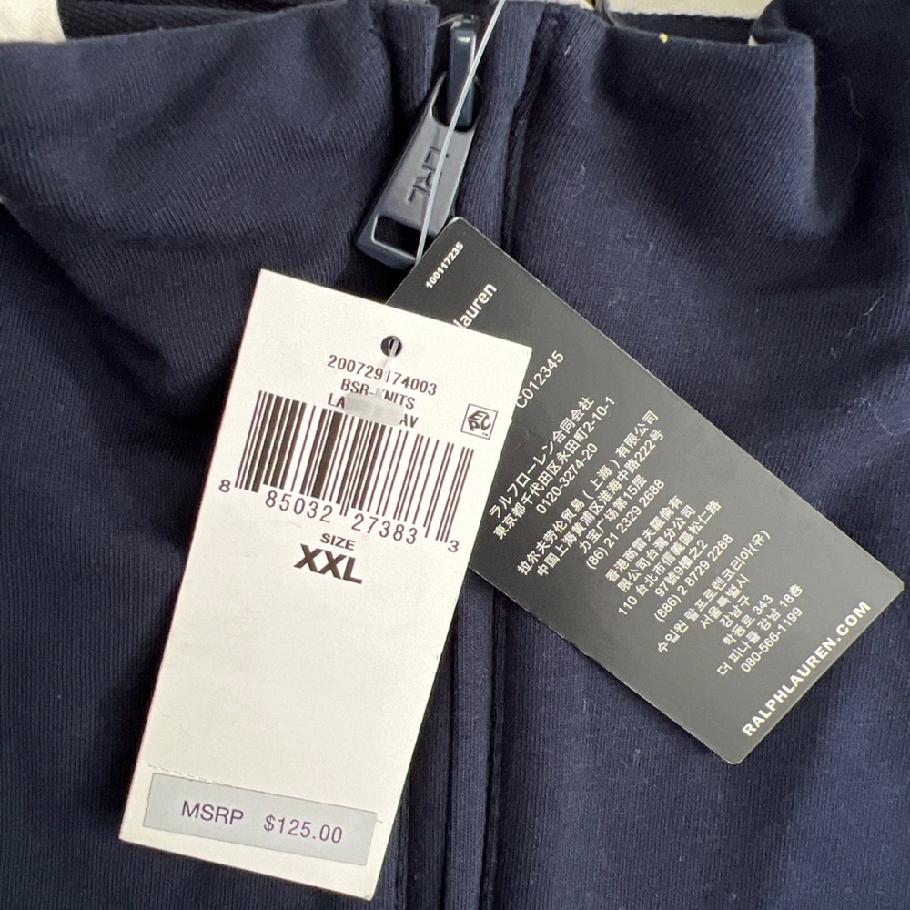 NWT Lauren Ralph Lauren Color Block  Zip Front Cotton Blend Jacket - Picture 6 of 9